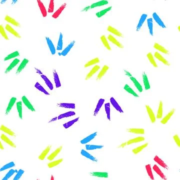 Dry brushes seamless pattern. Minimalistic creative trend abstract. Cheerful Illustrazione stock