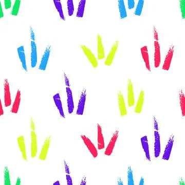 Dry brushes seamless pattern. Minimalistic creative trend abstract. Cheerful Stock Illustration