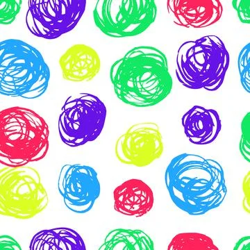 Dry brushes seamless pattern. Minimalistic creative trend abstract. Cheerful Illustrazione stock