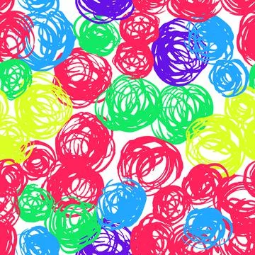 Dry brushes seamless pattern. Minimalistic creative trend abstract. Cheerful Stock Illustration