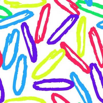 Dry brushes seamless pattern. Minimalistic creative trend abstract. Cheerful Stock Illustration