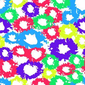 Dry brushes seamless pattern. Minimalistic creative trend abstract. Cheerful Stock Illustration