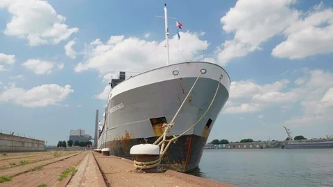 Dry bulk cargo ship in 4K. Stock Footage 113397028