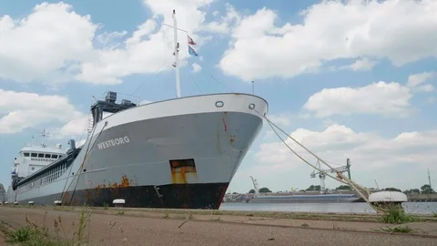 Dry bulk cargo ship in 4K. Stock Footage 113397043