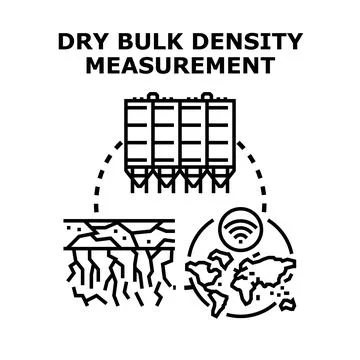 Dry bulk density measurement concept vector illustration イラスト素材