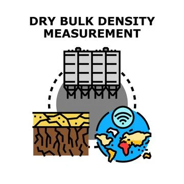 Dry bulk density measurement concept vector illustration Stock Illustration
