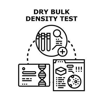 Dry bulk density test science research concept 库存插图