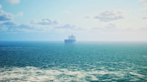 Dry Cargo Ship import export business logistics and international transport Video stock 231471898