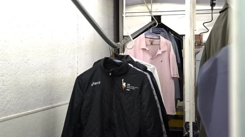 Dry Cleaner Steaming Machine Stock Footage 103632609