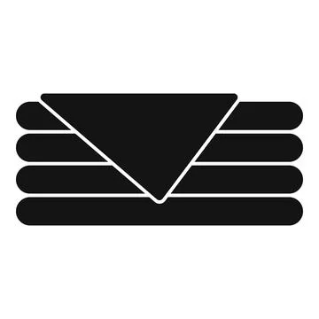 Dry cleaning clothes stack icon, simple style Stock Illustration