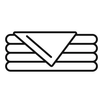 Dry cleaning clothes stack icon, outline style Stock Illustration