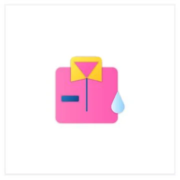 Dry cleaning flat icon Stock Illustration
