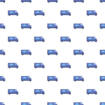 Dry cleaning laundry delivery van background pattern Stock Illustration