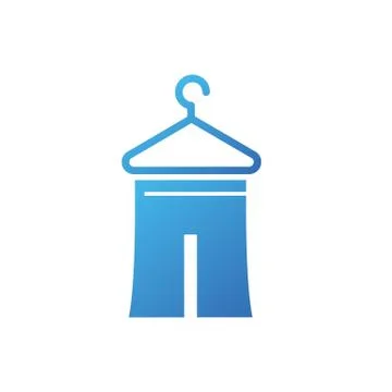 Dry cleaning laundry with hanger vector illustration isolated on white backgr Stock Illustration