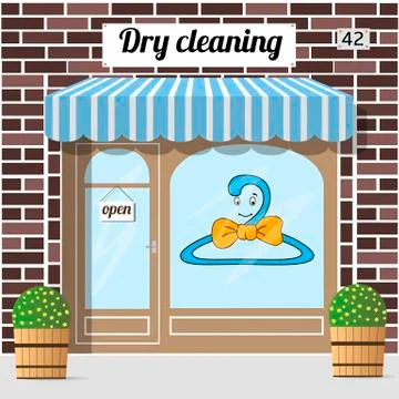 Dry cleaning service Stock Illustration