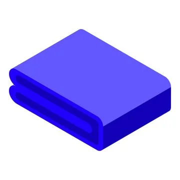 Dry cleaning towel stack icon, isometric style Stock Illustration