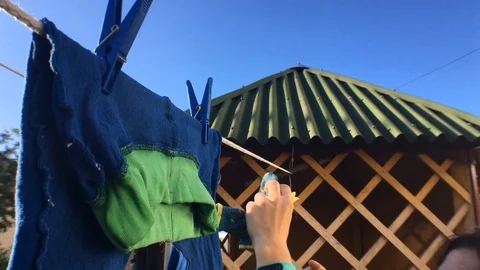 Dry clothes Stock Footage 93002477