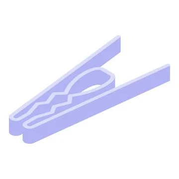 Dry clothes pin icon, isometric style Stockillustratie