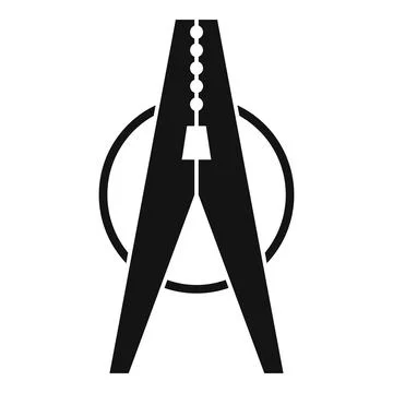 Dry clothes pin icon, simple style Stockillustratie