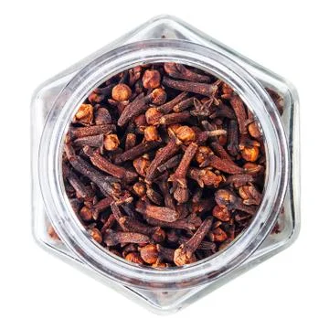 Dry cloves on white background Stock Photos
