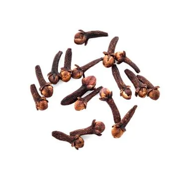 Dry cloves on white background Stock Photos
