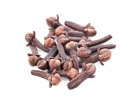 Dry cloves on white background Stock Photos