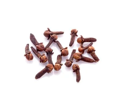 Dry cloves on white background Stock Photos