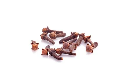 Dry cloves on white background Stock Photos