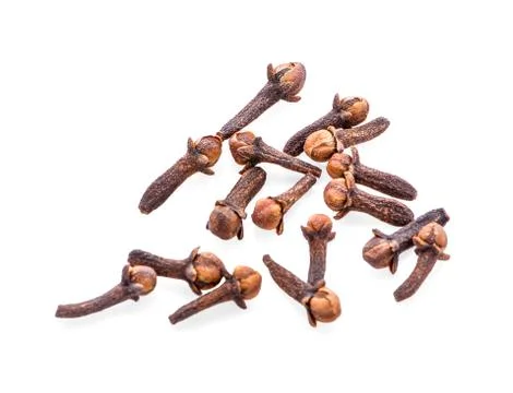 Dry cloves on white background Stock Photos