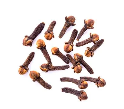 Dry cloves on white background Stock Photos