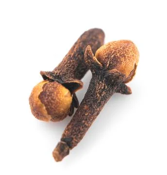 Dry cloves on white background Stock Photos