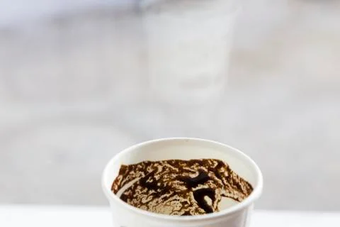 Dry coffee in a glass Stock Photos