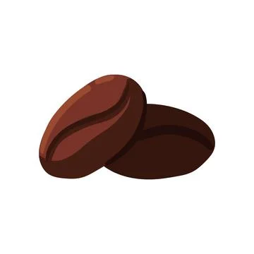 Dry coffee seeds Stock Illustration