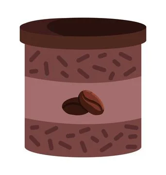 Dry coffee seeds Stock Illustration