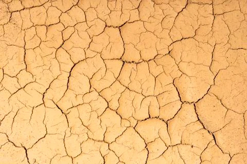 Dry cracked clay texture. Consequences of global warming. Climate change Stock Photos