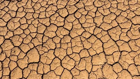 Dry cracked earth background, global warming, climate change concept Stock Illustration