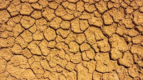 Dry cracked earth background, global warming, climate change concept Stock Illustration