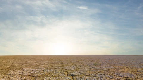 Dry cracked earth at the sunset Vídeos de archivo 331429380