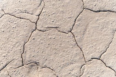 Dry cracked earth surface with visible texture and patterns Fotos Stock