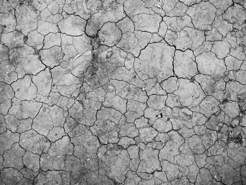 Dry cracked earth texture, vector background Stock Illustration