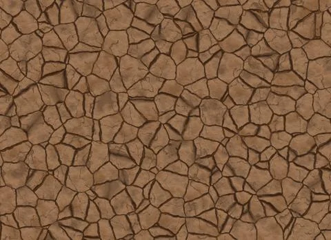 Dry cracked ground texture. abstract relief pattern Stock Illustration