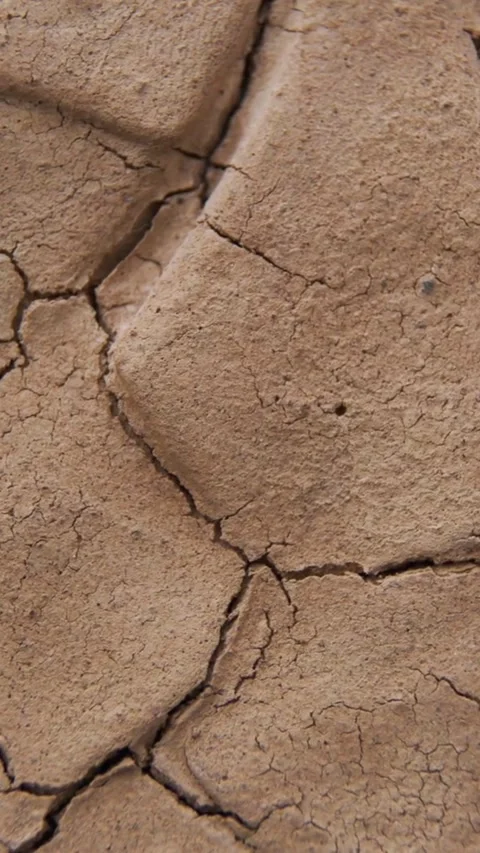 Dry cracked soil texture showing drought and arid climate Stock-Footage 334182306