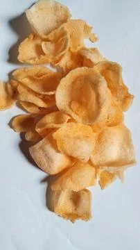 Dry crackers on a white background Stock Photos