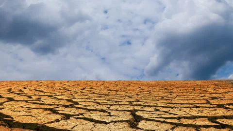 Dry cracking earth  time lapse scene Vídeos de archivo 306752865