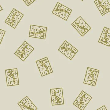 Dry cracks cement line vector seamless pattern Illustrazione stock