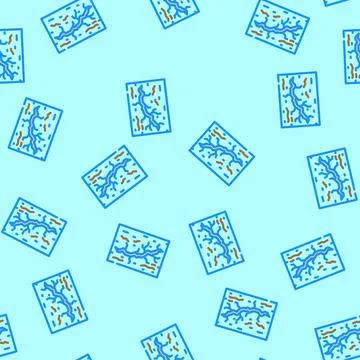 Dry cracks cement vector seamless pattern Stock Illustration