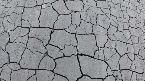 Dry cracks in the land. Drought, Global warming, Climate change concept. Stock Footage 169765344