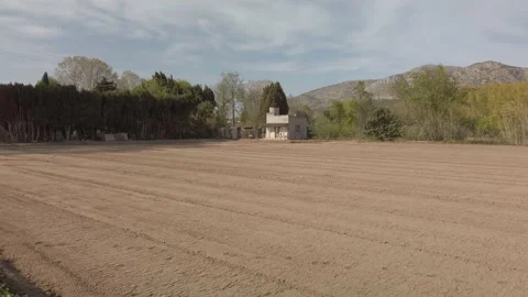 Dry cultivated field Stock Footage 159990389