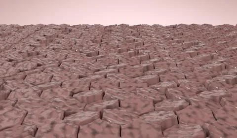 Dry Damaged Skin Layer Texture - 3d illustration Stock Illustration