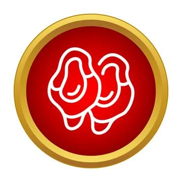 Dry dates fruit healthy snack simple flat icon Illustrazione stock